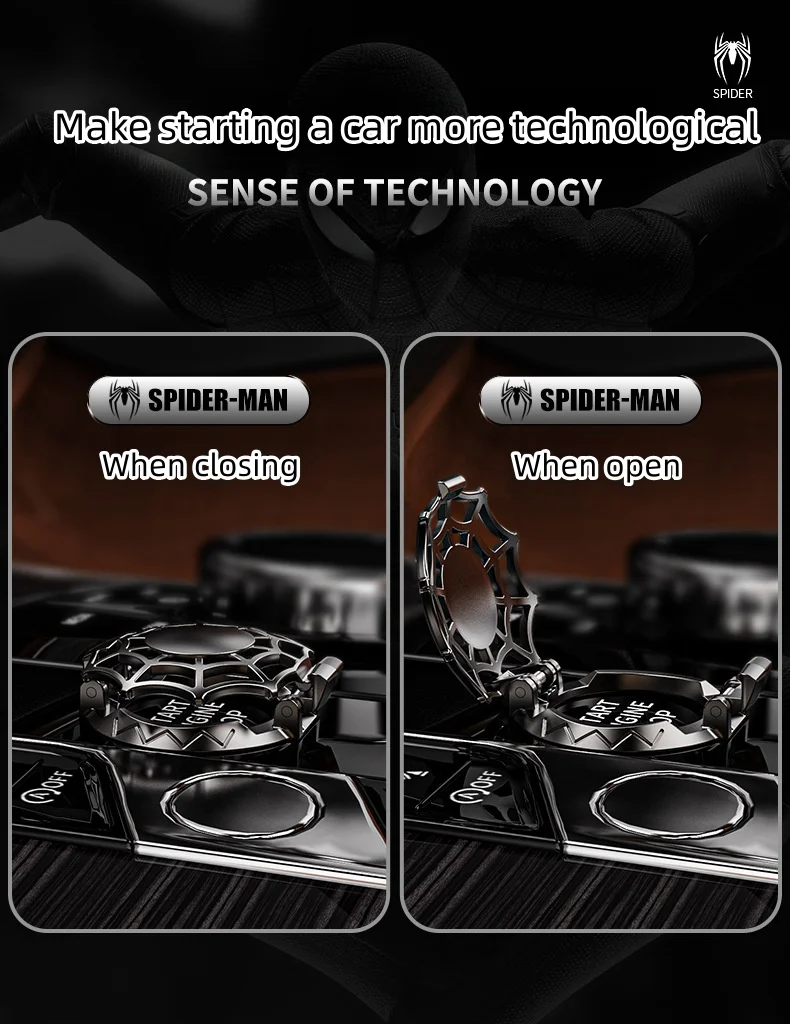 Spiderweb one-button ignition button protective cover