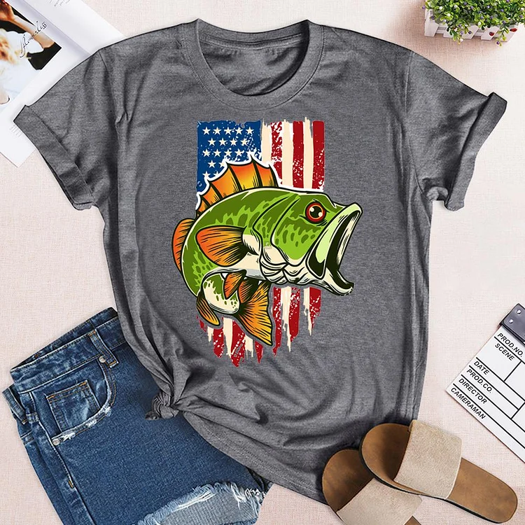 Fish independence Day T-shirt Tee - 01903