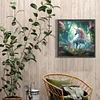(40*40cm)Forest Unicorn - Full Round Drill Diamond Painting