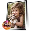 Diamond Painting -DIY Full Square Drill Girl with Pet(35x45cm)