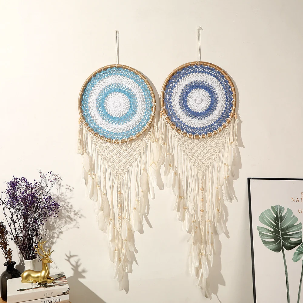 Dream Catcher Wall Hanging Feather Ornament Handwoven
