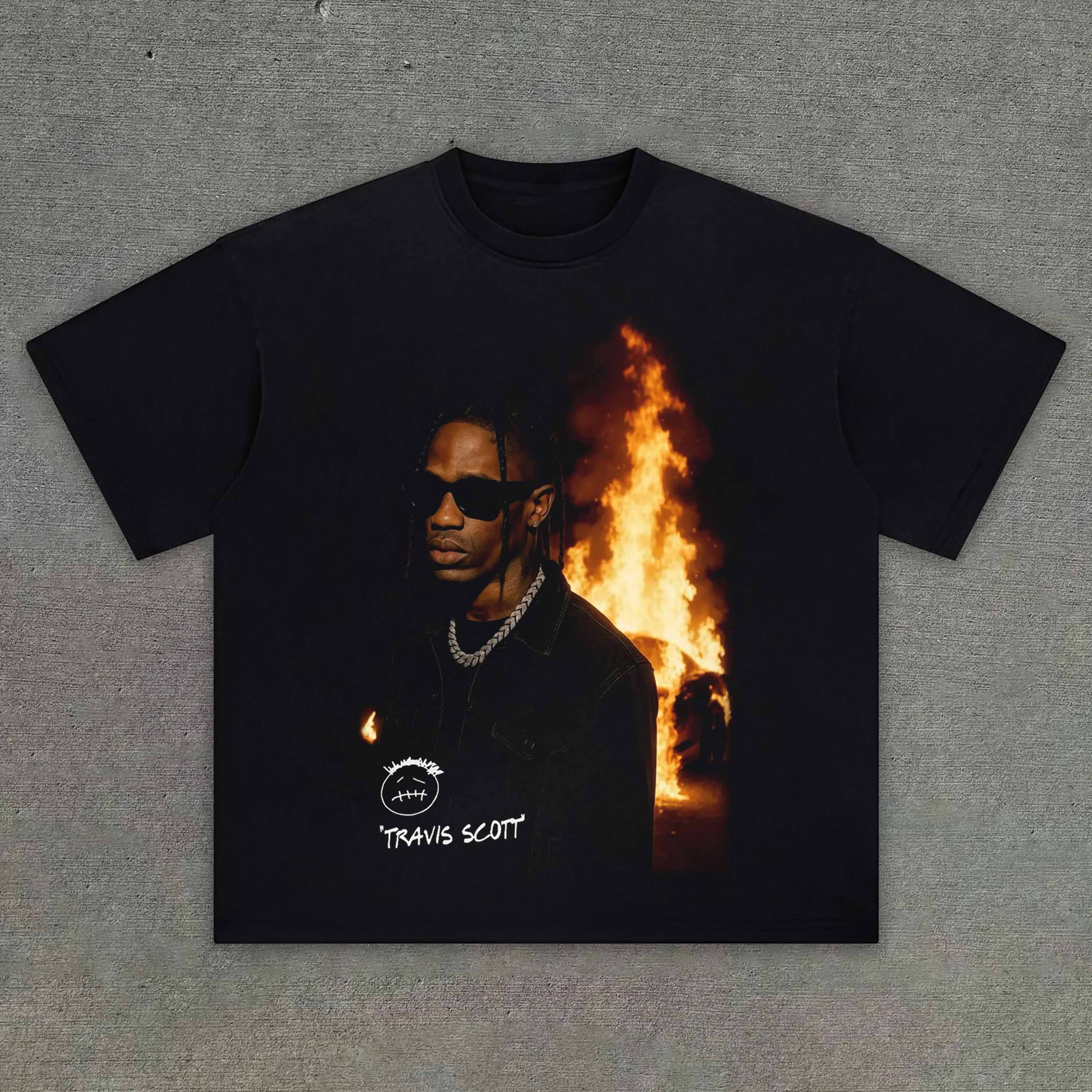 TRAVIS SCOTT y2k Cotton Short Sleeve T-Shirt