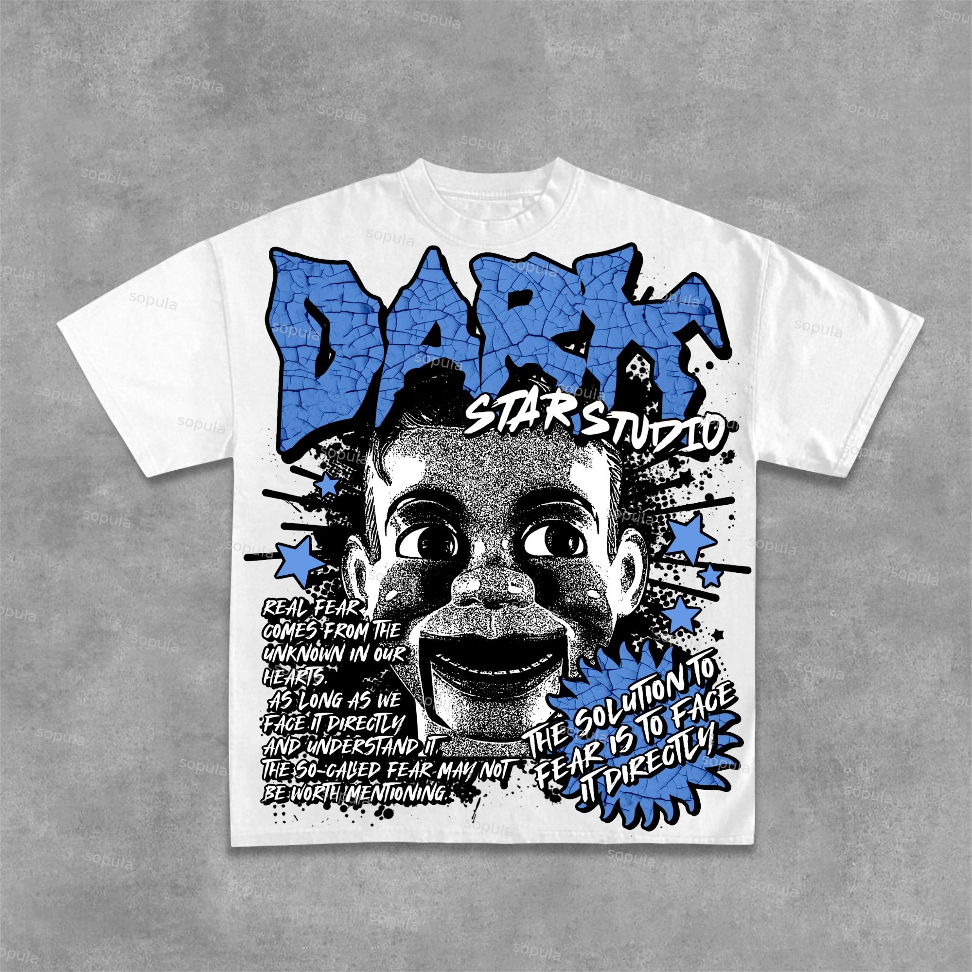 Darkstar - New Print Pattern - Fear Puppet & Face Fear Cotton T-Shirt