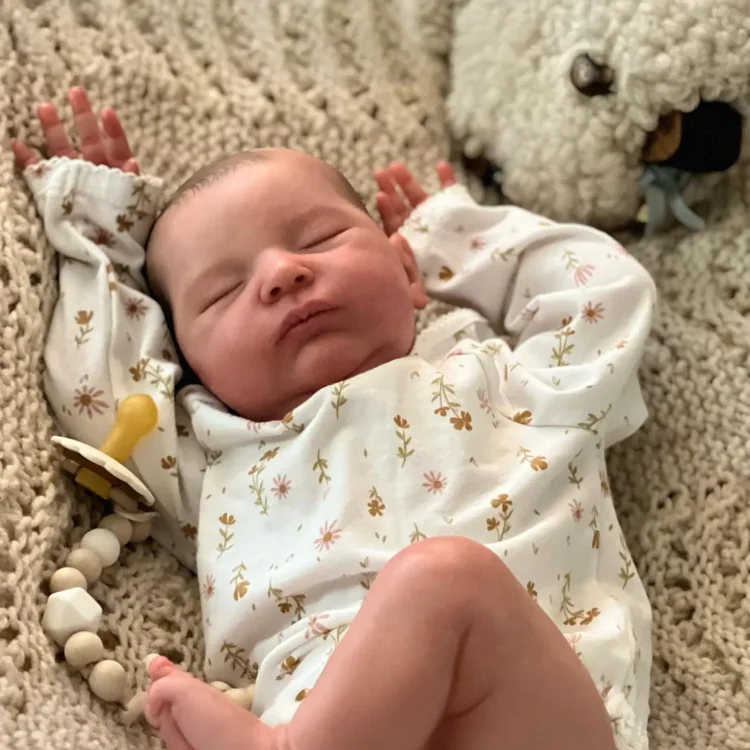  20" Lifelike Reborn Girl Painted Hair Baby Doll Named Narian, Looks Really Cute - Reborndollsshop®-Reborndollsshop®