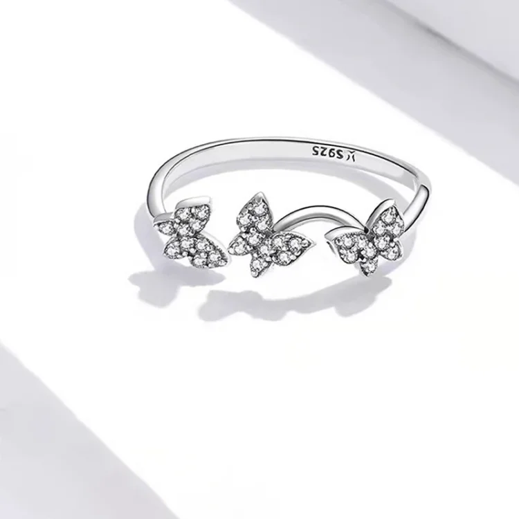 S925 Let Your Beauty Show Butterfly Ring