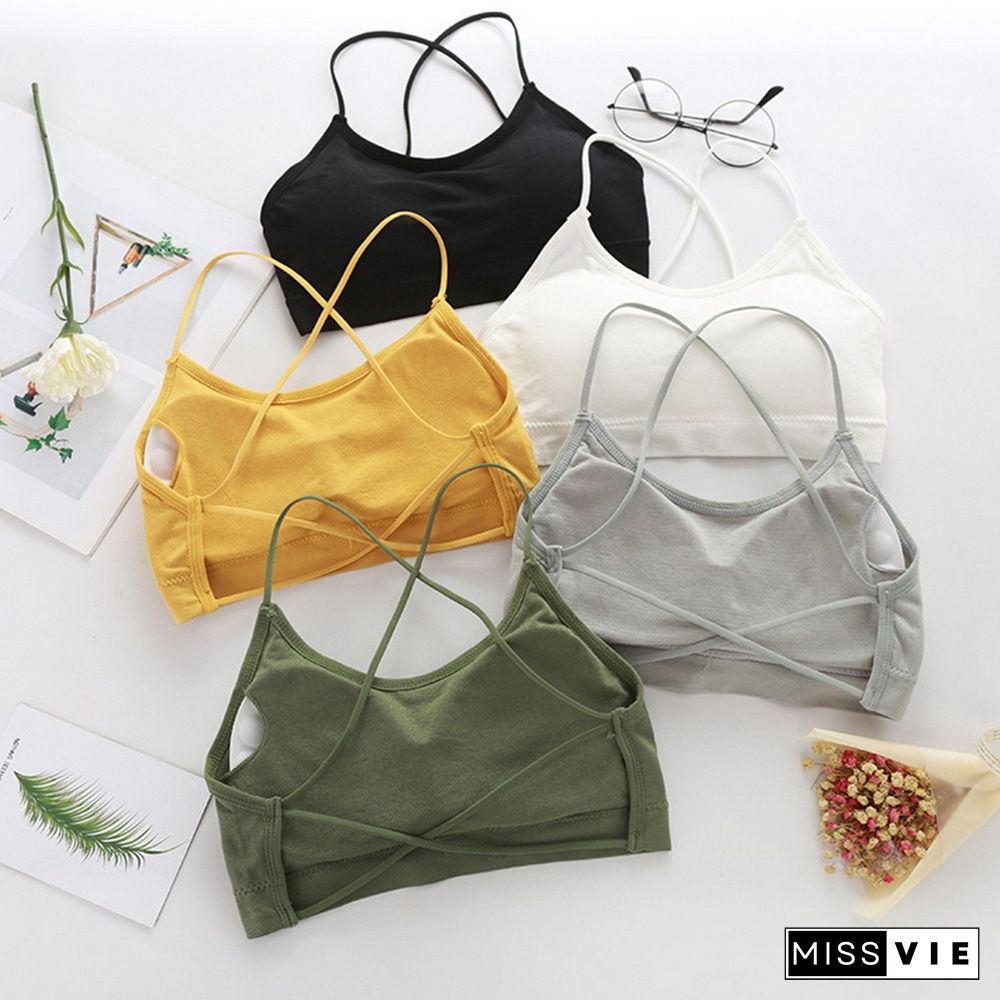 Sexy Lace Bralette Tube Tops Bandeau Summer Women Lace Bra Tanks Crop Tops Bandeau Girl Underwear Solid Color Camisole Hot Sale