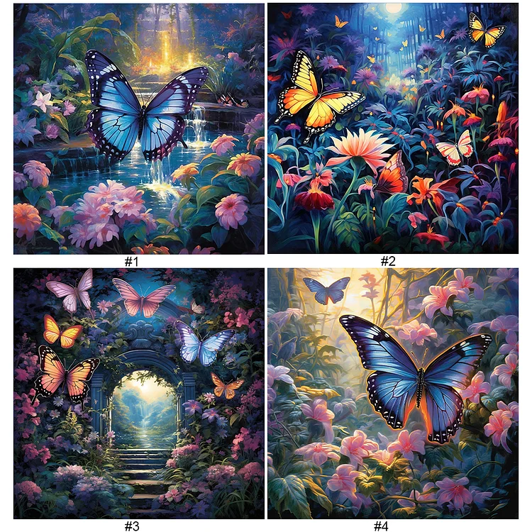 Garden Rabbit Butterfly 5D Diamond Painting 