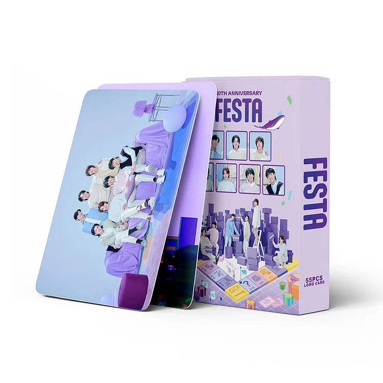 BTS Festa 10th Anniversary Festa Purple 55 Sheets Photocard