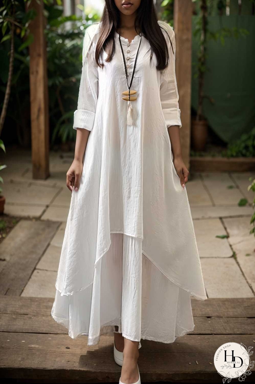 women s plus size casual dress swing dress solid color long dress maxi dress long sleeve button two piece v neck