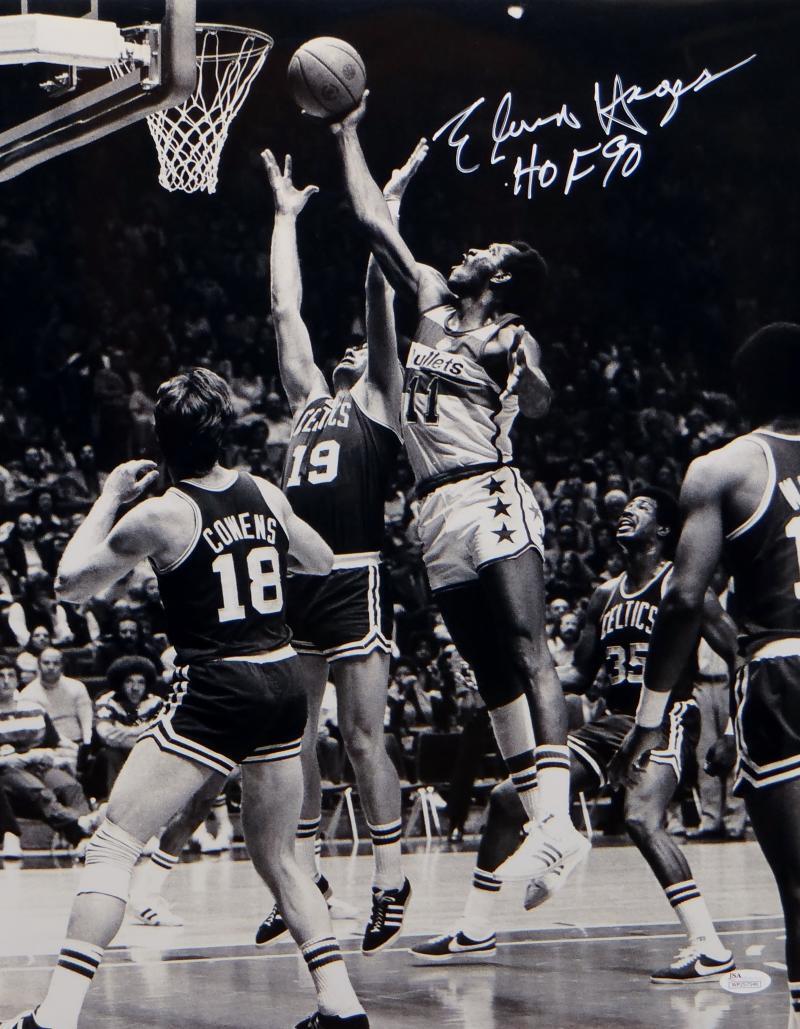 Elvin Hayes Autographed Washington Bullets 16x20 Rebound Photo Poster painting W/ HOF-JSA W Auth