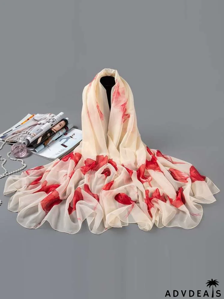 Flower Print Scarf