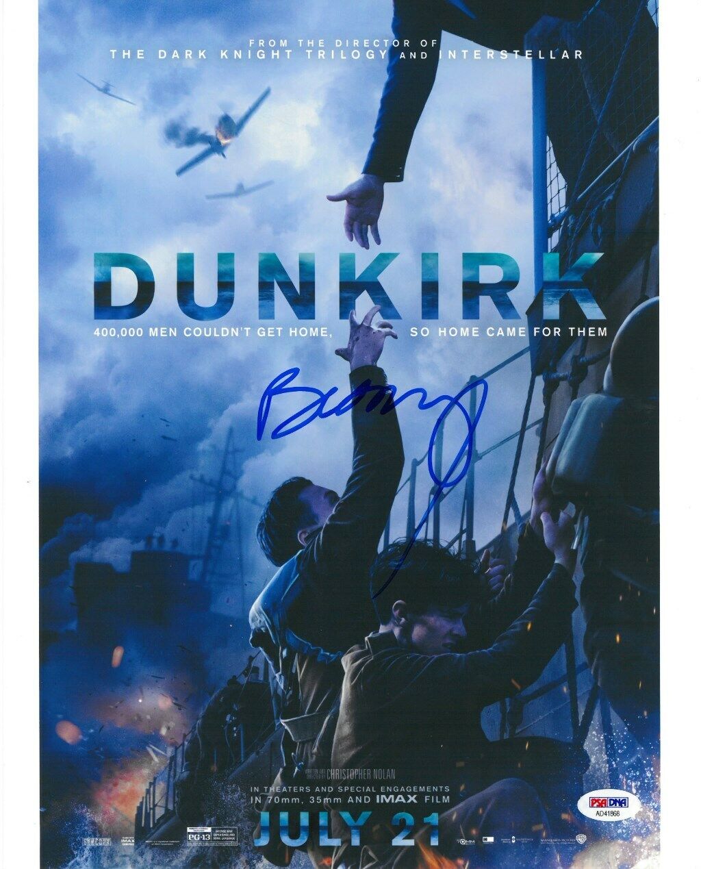 Barry Keoghan Signed Dunkirk Authentic Autographed 11x14 Photo Poster painting PSA/DNA #AD41868