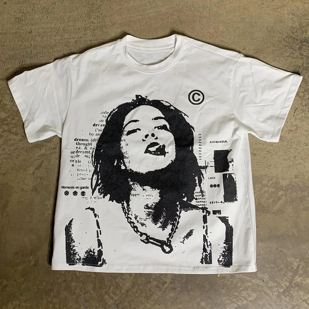 Cool Girl Print Short Sleeve T-Shirt