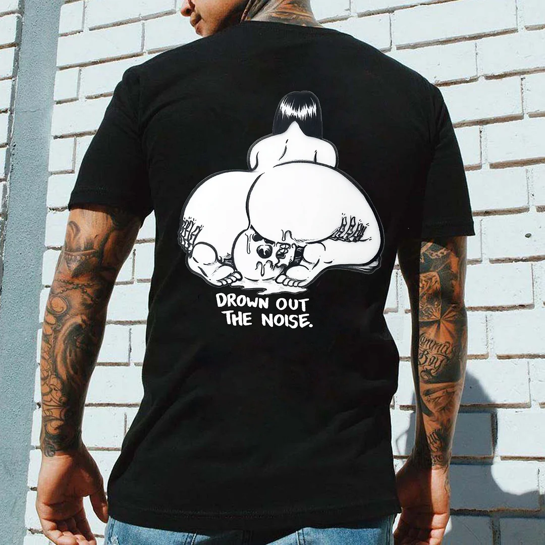 Drown Out The Noise Printed Men's Tshirt