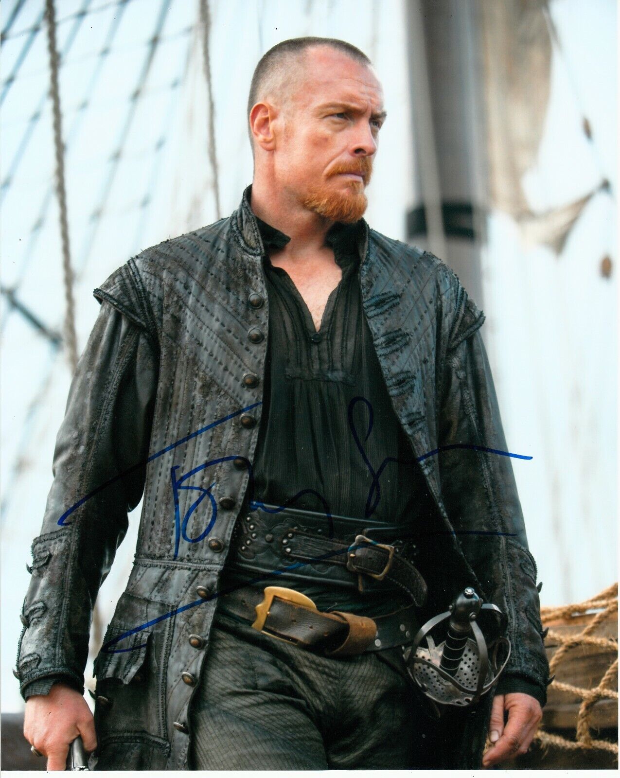 TOBY STEPHENS SIGNED BLACK SAILS Photo Poster painting UACC REG 242 (3)