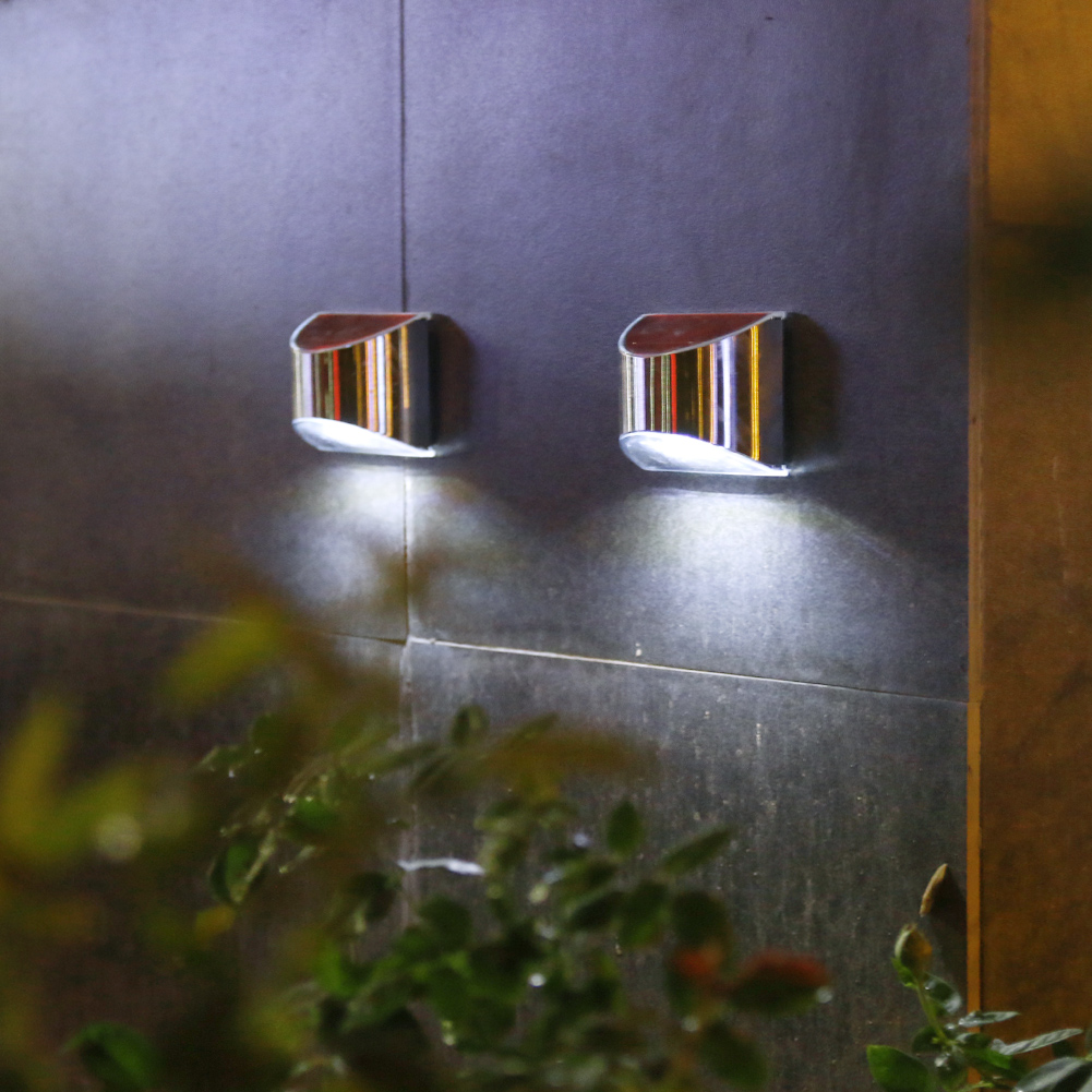 

2pcs Cold White 4 LED Solar Waterproof Wall Stair ecurity, 501 Original