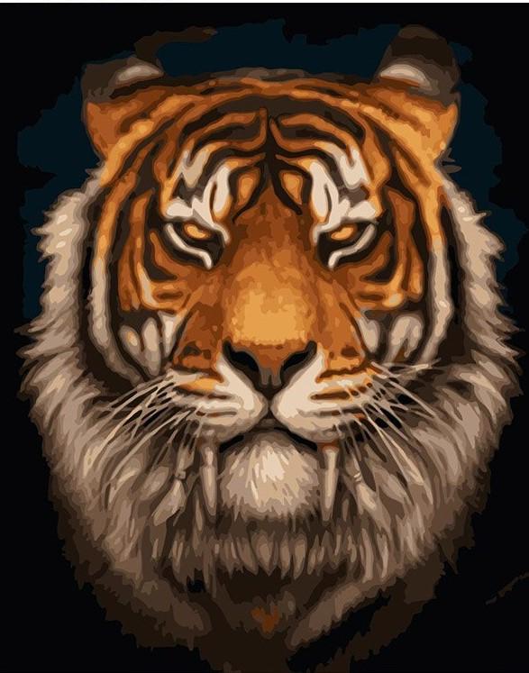 

Saber Tooth Tiger – Paint By Numbers - 40*50CM, 501 Original
