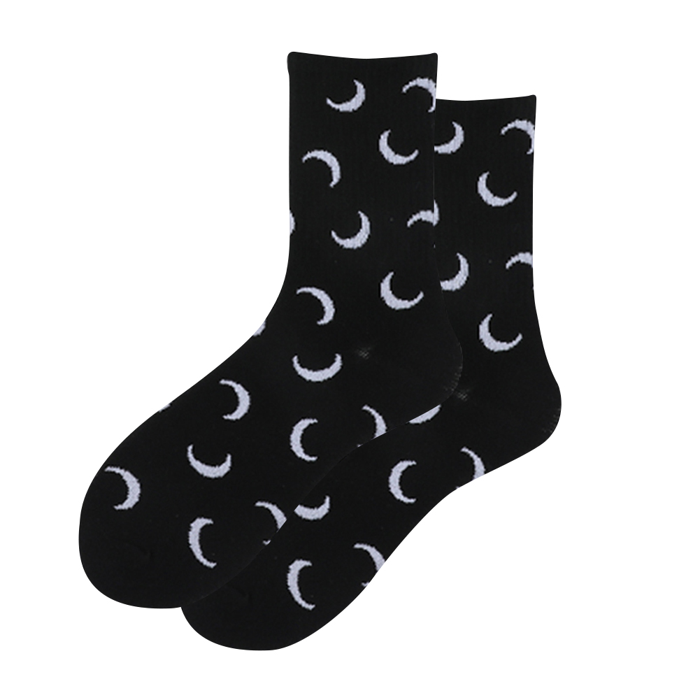 

Fashion Cotton Socks Women Men Hip Hop Print Elastic Mid-Calf Length Socks, 501 Original