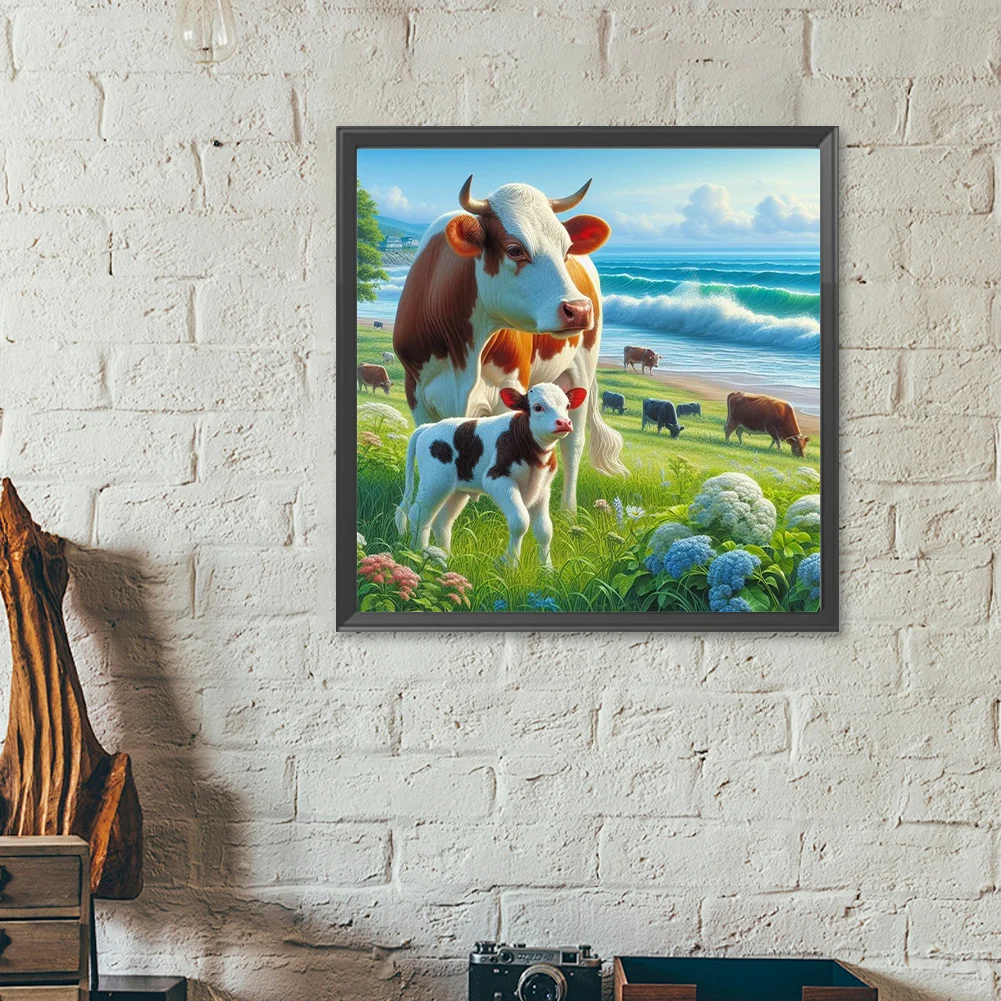 Diamond Painting - Full Round Drill - Cow(Canvas|40*40cm)