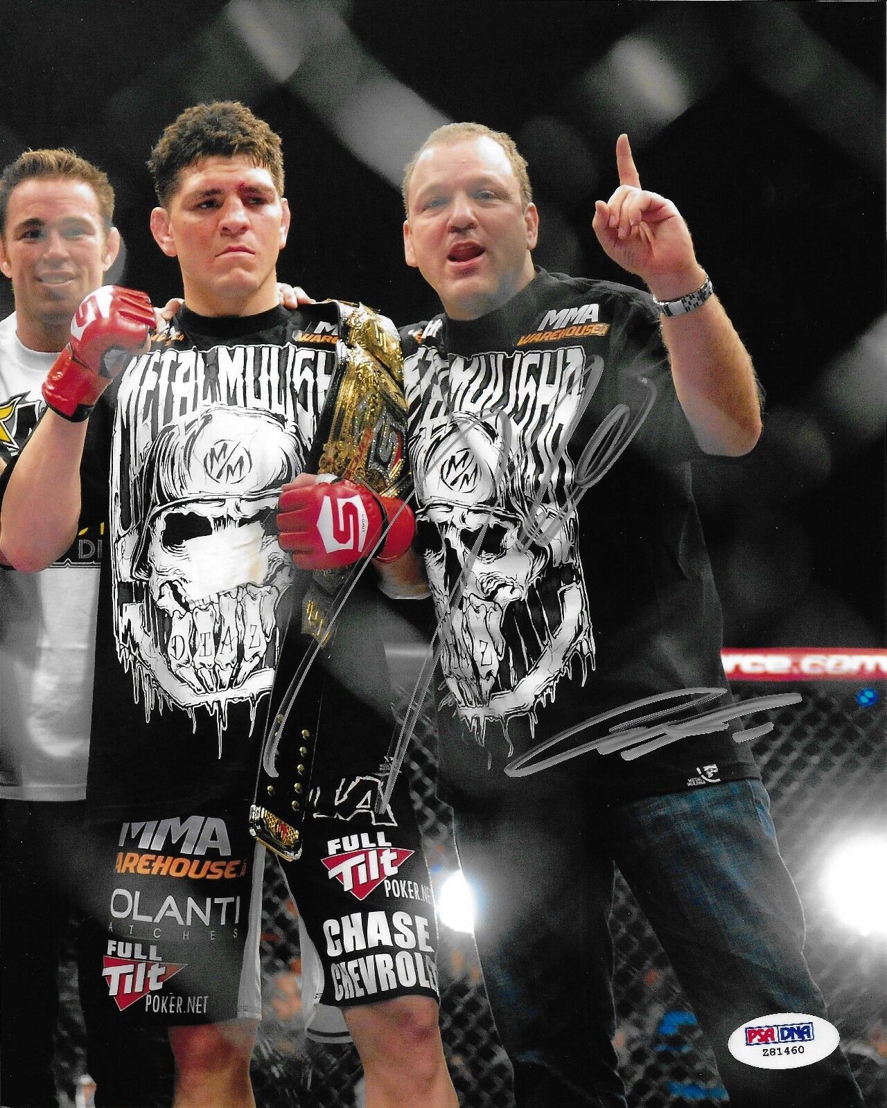 Nick Diaz & Cesar Gracie Signed UFC 8x10 Photo Poster painting PSA/DNA COA StrikeForce Picture