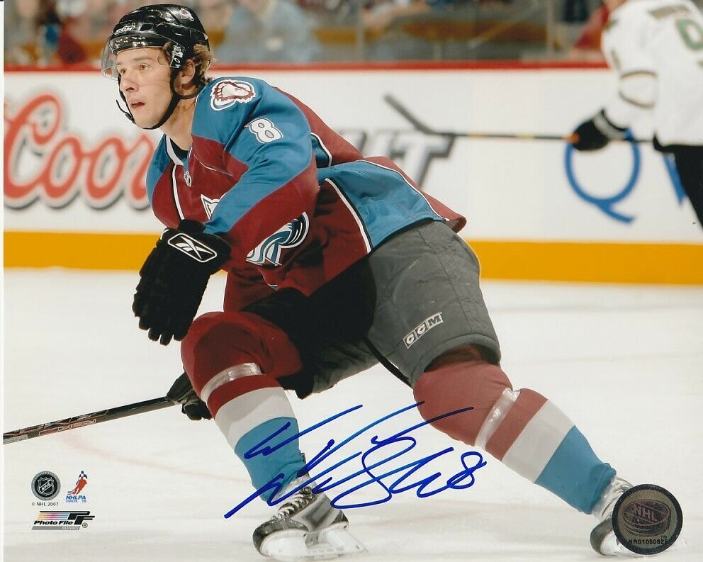 WOJTEK WOLSKI SIGNED COLORADO AVALANCHE 8x10 Photo Poster painting #1 Autograph