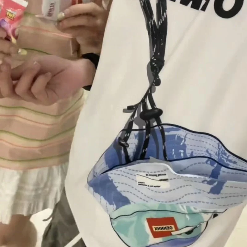 Fun Hat and Zipper Bag Casual T-shirt KI026