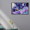 5D diy volle quadratische Bohrmaschine Diamantmalerei Katze Kit Wohnkultur Kunst 65x45cm