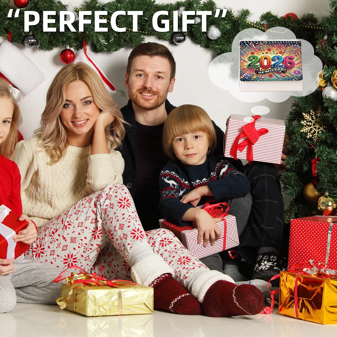 2026 Calendar Diamond Painting Kit Christmas Gnome DIY Diamond Art Desk Calendar