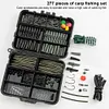 277Pcs Carp Fishing Lures Accessories with Storage Box Swivels Bait Hooks Set