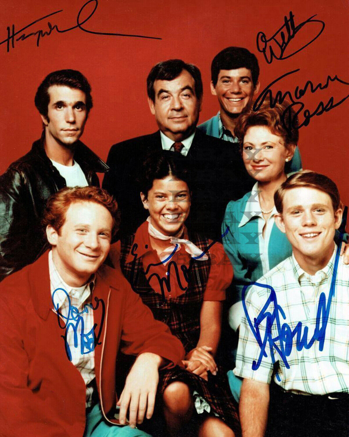 Happy Days Cast Autographed Signed 8x10 Photo Poster painting Reprint