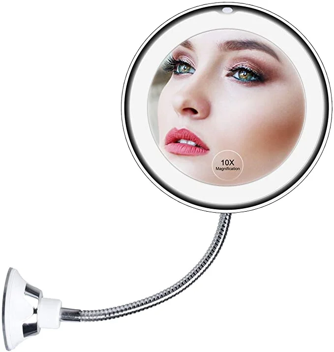 Flexible 10X Magnifying Mirror with Lights