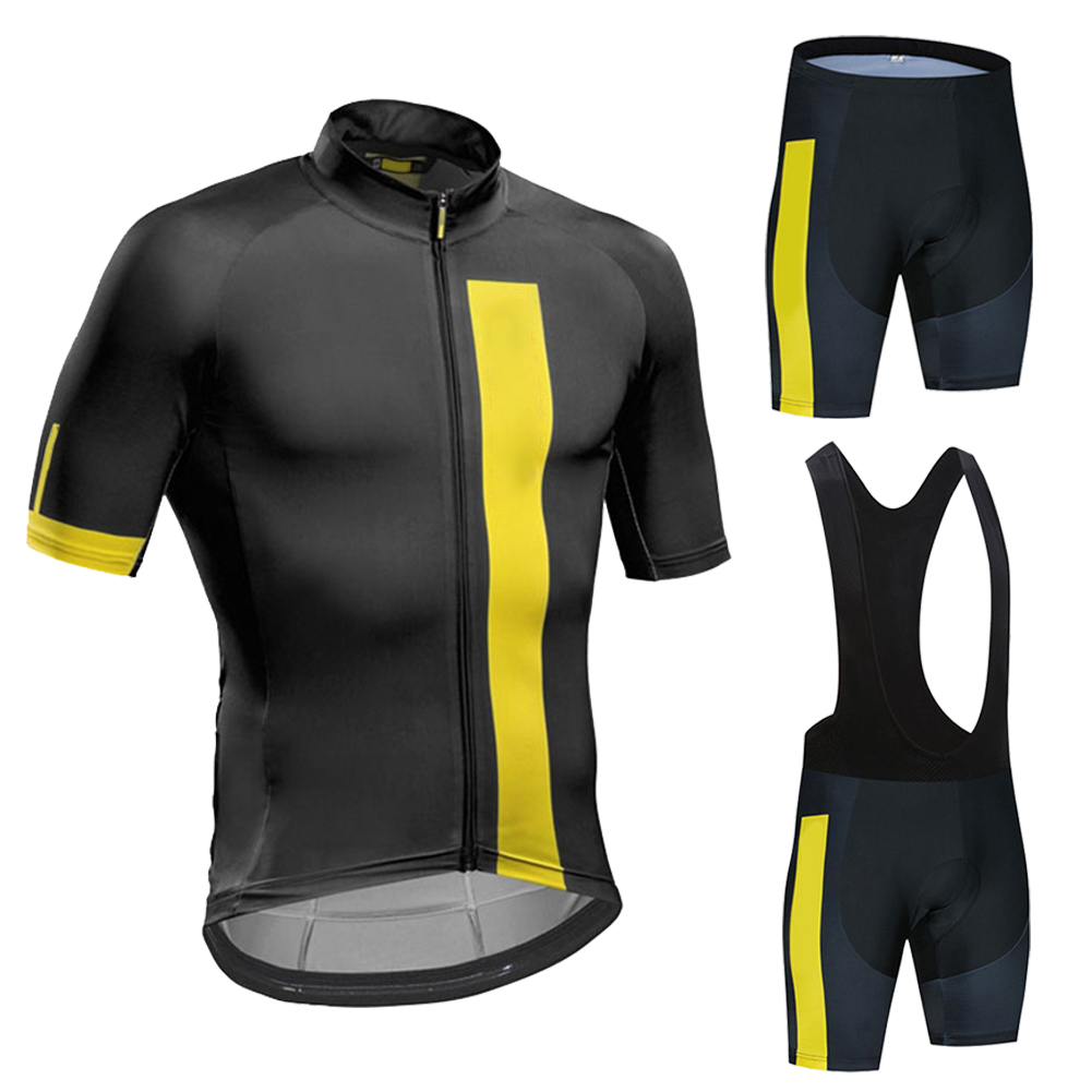 

Men Cycling Suit Short-Sleeved Yellow Stripes Bike Riding Sports Clothes, M b, 501 Original