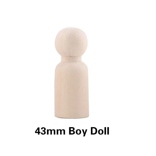 75mm/90mm Wooden Peg Dolls 5PCS/Lot Wood Dolls 35mm 43mm 55mmPainting DIY Home Nursery Decoration Women Men Wooden Peg Dolls