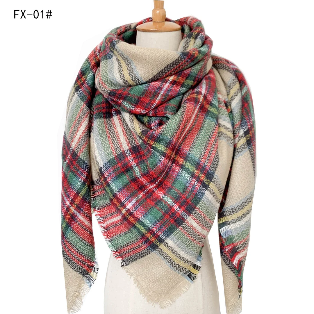 Plaid Pashmina Scarf Winter Scarf For Women