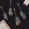 8Pcs DIY Diamond Painting Seahorse Keychain