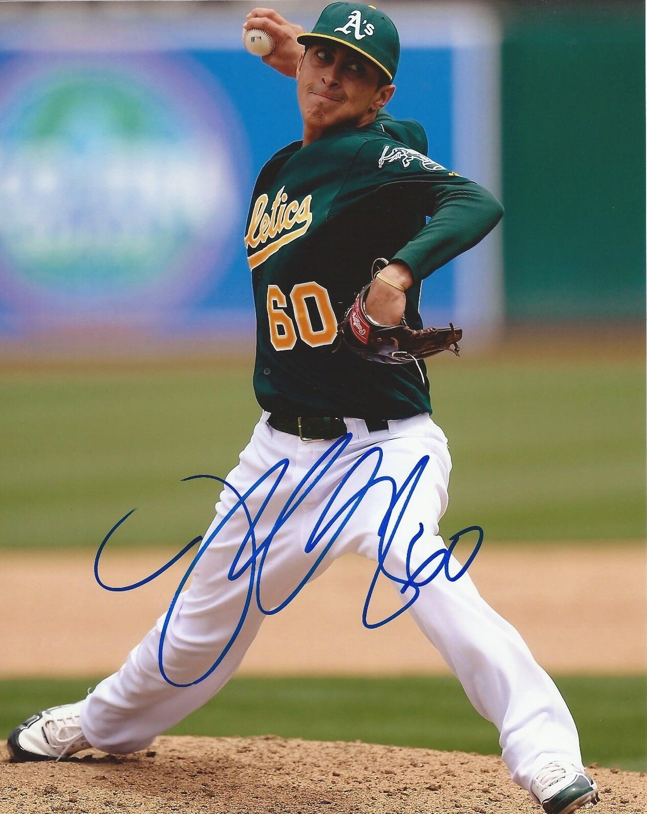 JESSE CHAVEZ signed autographed OAKLAND A's 8X10 Photo Poster painting