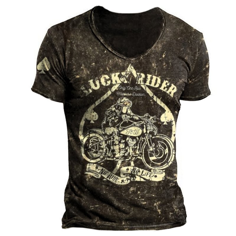 Mens outdoor fashion retro printed T-shirt / [viawink] /