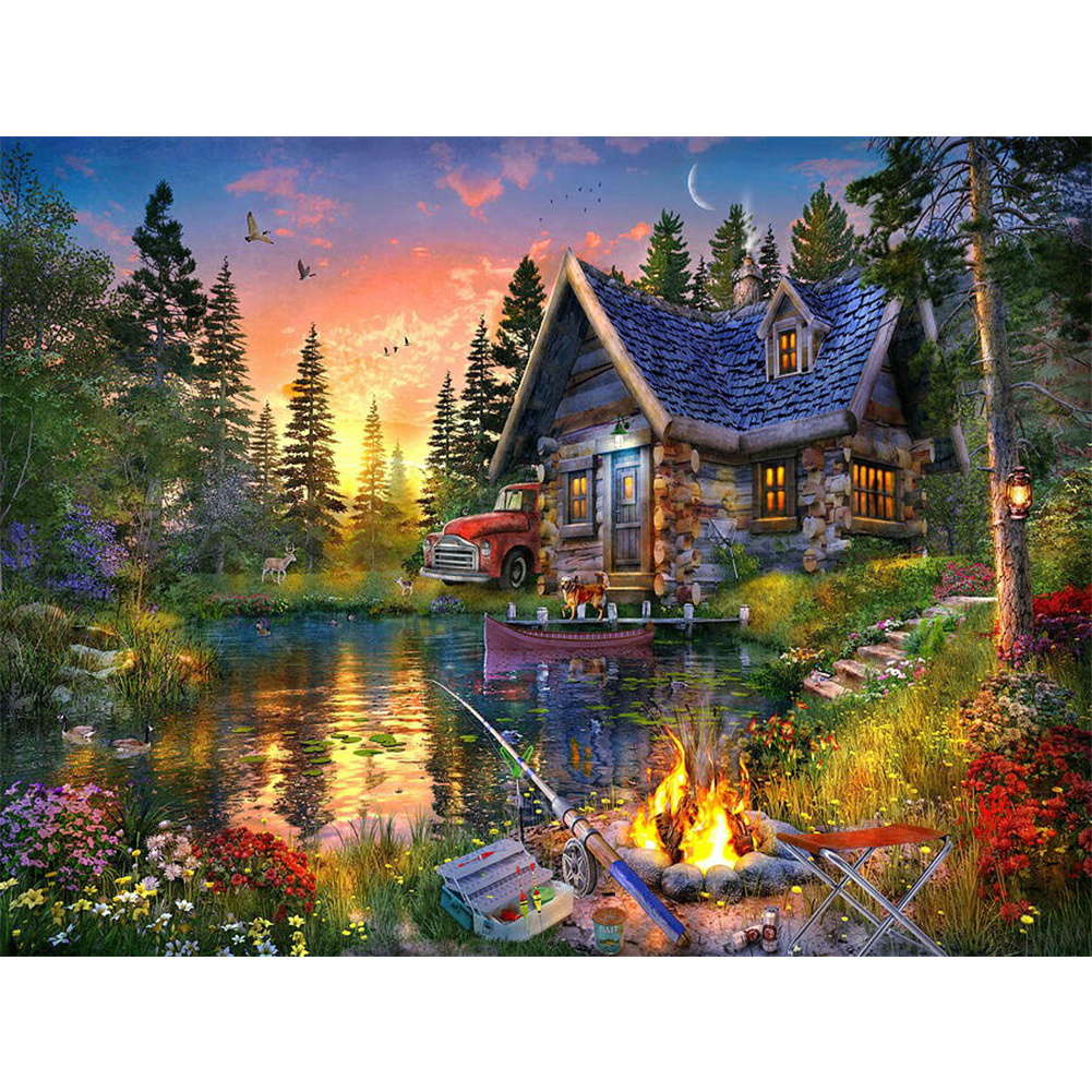 

Mountain Water - Round Drill Diamond Painting - 50*40CM, 501 Original