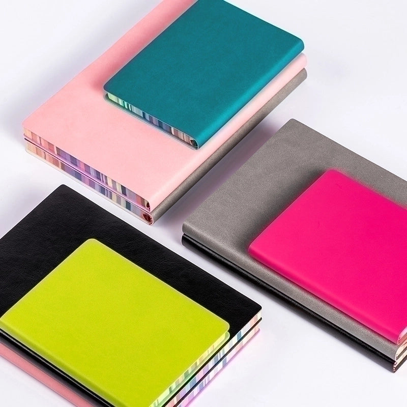 1 Piece Multicolor Learning School Pu Leather Paper Casual Vacation Notebook