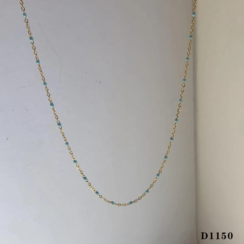 Casual Modern Style Color Block 304 Stainless Steel 16K Gold Plated White Gold Plated Gold Plated Enamel Plating Necklace