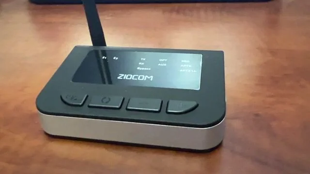 ZIOCOM Ricevitore Trasmettitore Bluetooth per TV, Display LCD