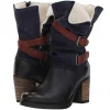 Women Vintage Chunky Heel Mid-Calf Boot