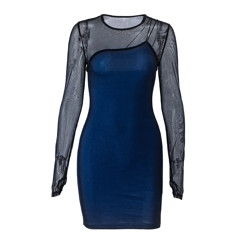 Pongl Pongl Spring And Summer New Fashion Sexy French Design Sense Sleeve Set Slim Wrap Hip Dress