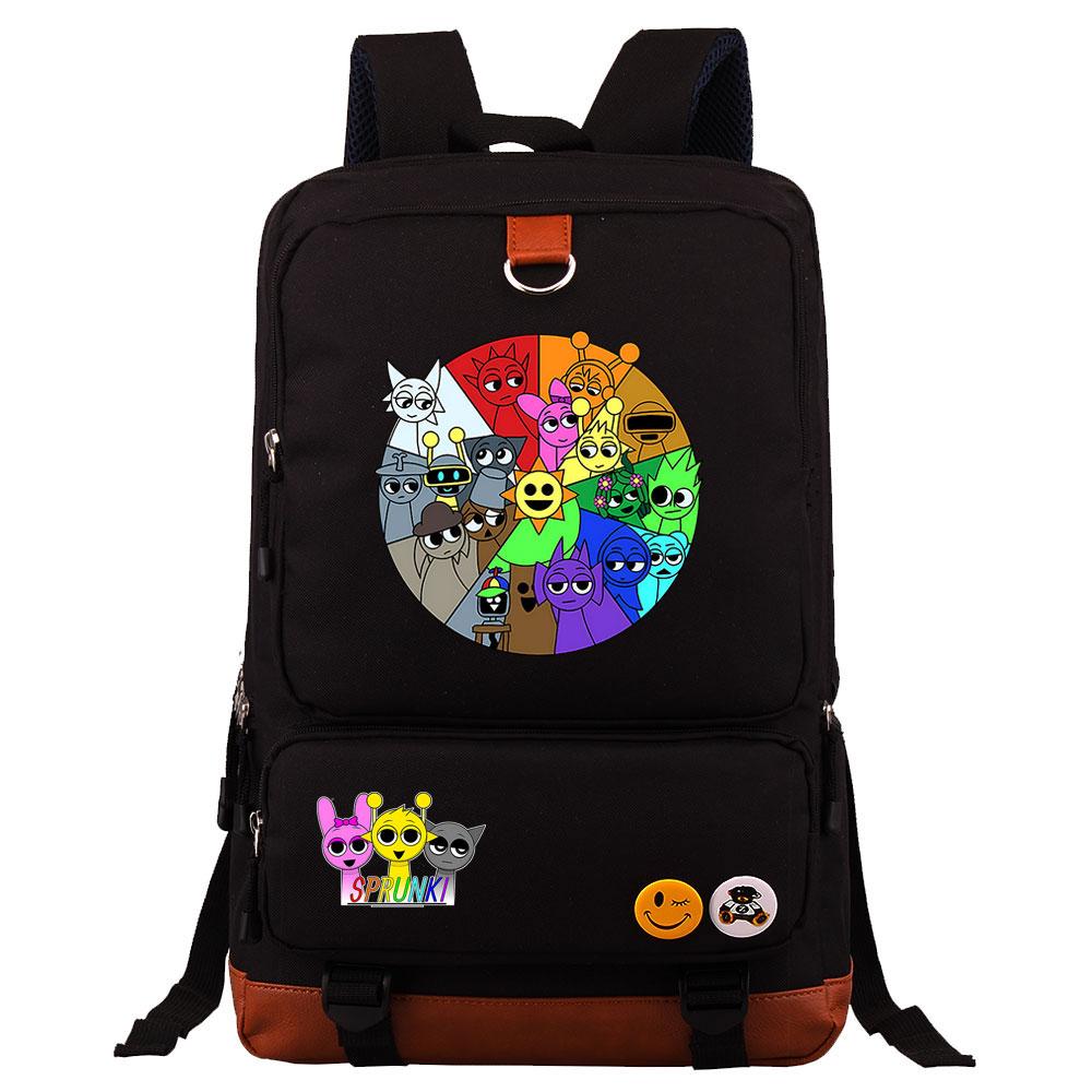 Mayoulove Sprunki Backpack Lightweight Water-Resistant Design for School and Outdoor Activities-Mayoulove