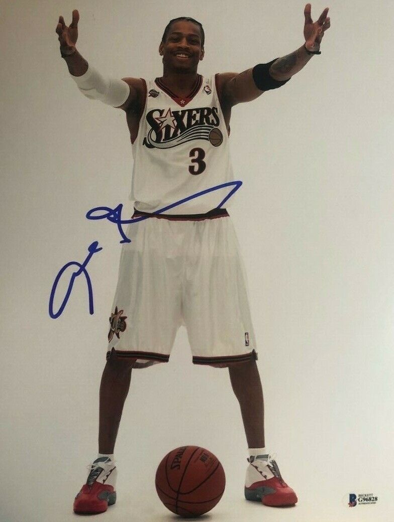 Allen Iverson signed autographed 11x14 Photo Poster painting 76ers Beckett Certified