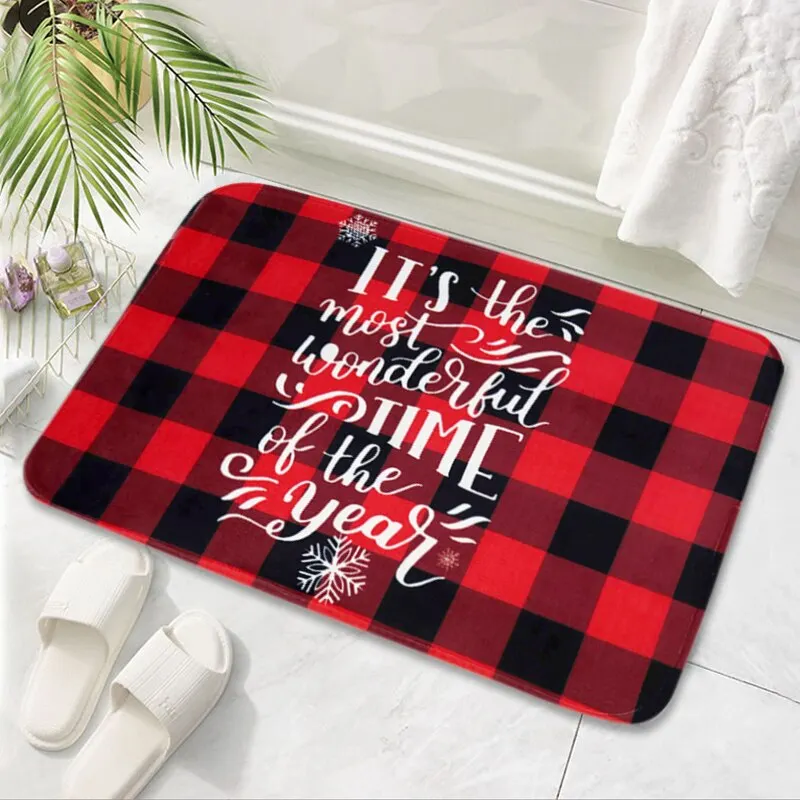 Merry Christmas Mat Flannel Outdoor Carpet Christmas Decorations For Home Xmas Santa Ornament Navidad 2020 Noel New Year Gifts