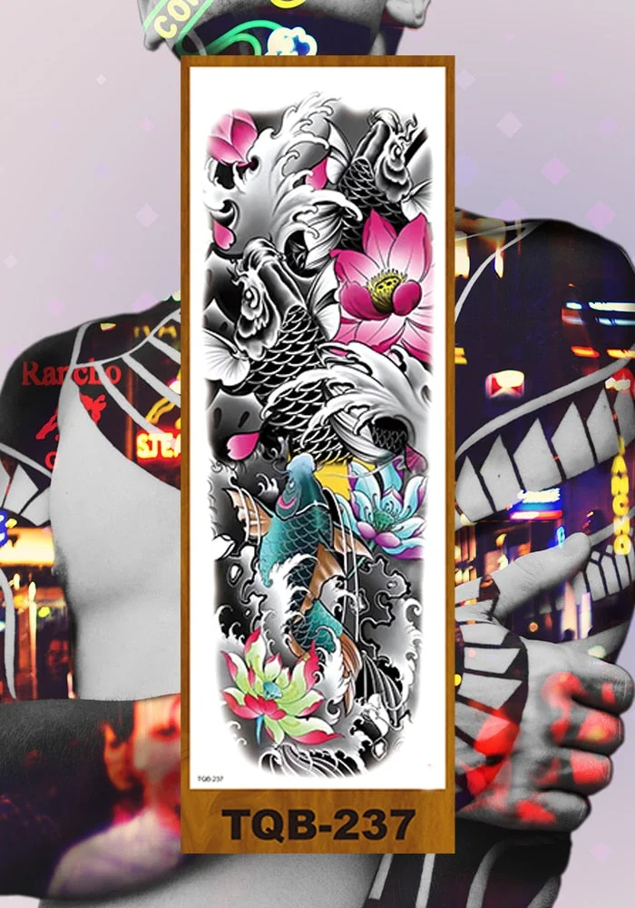 Full Flower Arm Temporary Tattoo Sticker Men Women Adult Girl Body Leg Sexy Fake Tatoo Butterfly Fairy Hummingbird Colorful Tree