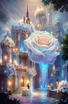 Luxury AB Velvet Diamond Painting Kit - Flower Castle