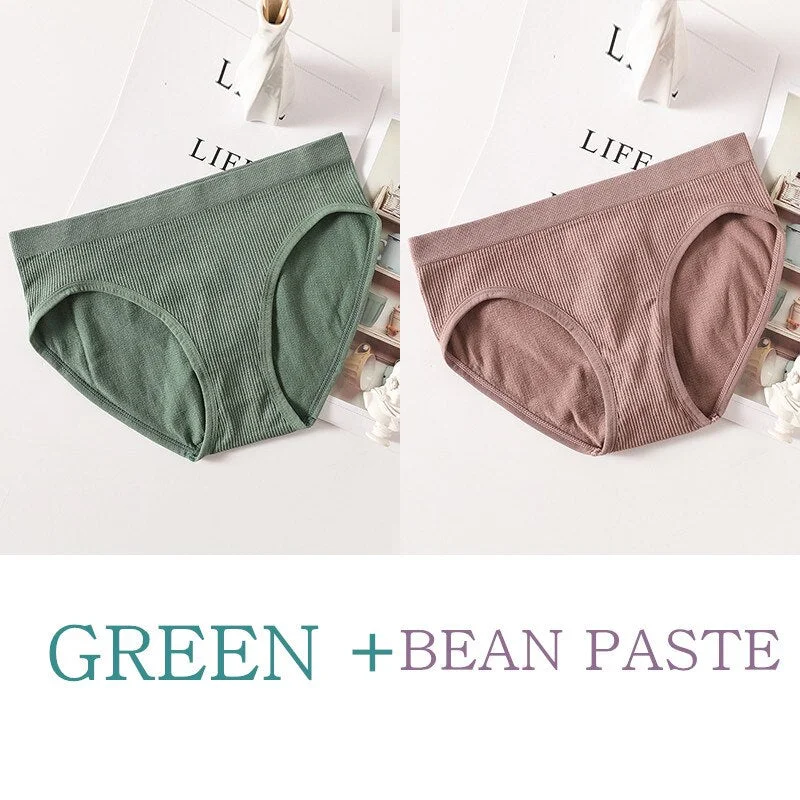 2PCS/Set Women Panties Bodyshaper Briefs Seamless Underwear Sexy Female Underpants Sexy Lingerie Ladies Comfort Cotton Panty M-L