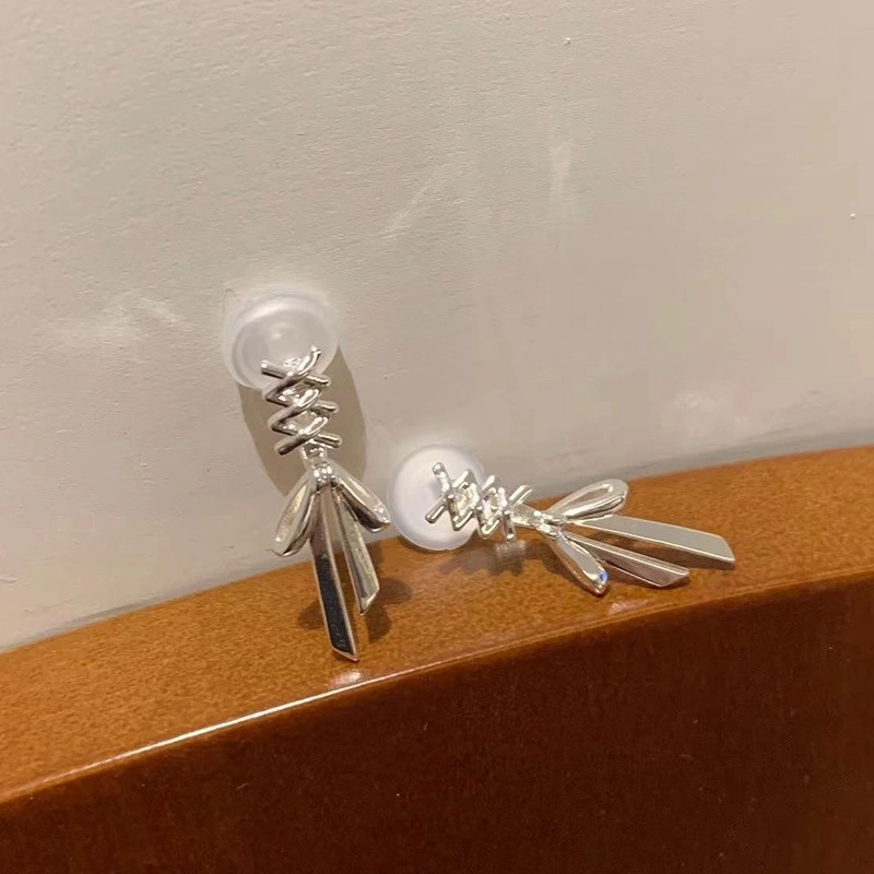 1 Pair Casual Minimalist Streetwear Bow Knot Plating Copper Drop Earrings